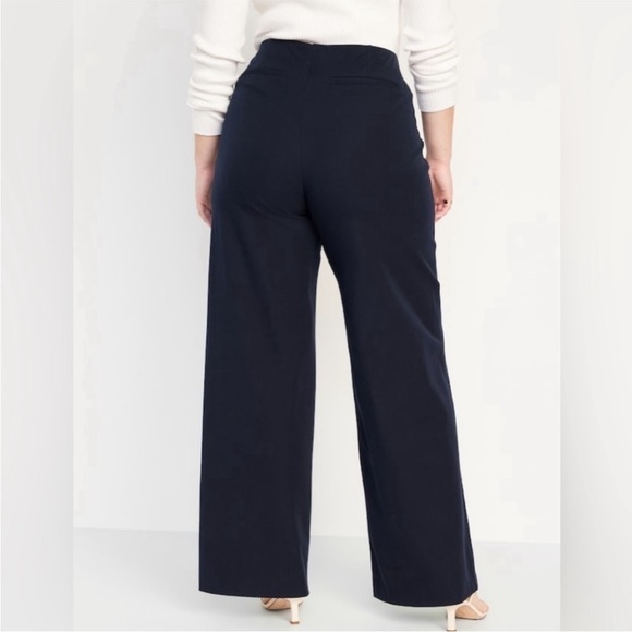 NWT! Navy High-Waisted Pull-On Pixie Wide-Leg Pants for Women - Multiple - Picture 2 of 8